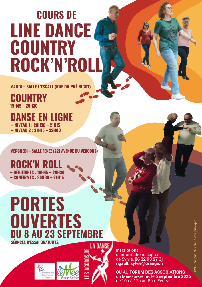 Les Accros de la danse 77, portes ouvertes du 8 au 23 septembre 2026 au M&eacute;e-sur-Seine